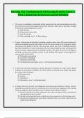 Nursing 101 Fundamentals Of Nursing Practice Exam 2&comma; Part 2 Questions & Answers Latest Solution
