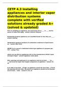 CETP 4&period;3 Installing appliances and interior vapor distribution systems complete with verified solutions