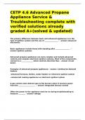 CETP 4&period;6 Advanced Propane Appliance Service & Troubleshooting complete with verified solutions