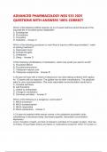 ADVANCED PHARMACOLOGY NSG 533 2025 QUESTIONS WITH ANSWERS 100&percnt; CORRECT