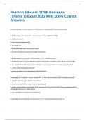 Pearson Edexcel GCSE Business &lpar;Theme 1&rpar; Exam 2025 With 100&percnt; Correct Answers