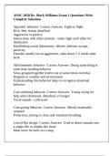 ANSC 2050 Dr&period; Mark Williams Exam 1 Questions With Complete Solutions