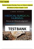 Test Bank for Medical-Surgical Nursing&colon; Focus on Clinical Judgment&comma; 3rd Edition by Linda Honan&vert;978-1975190941&vert; All Chapters 1-55&vert; LATEST