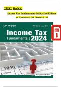TEST BANK for Income Tax Fundamentals 2024&comma; 42nd Edition by Gerald Whittenburg&semi; ISBN&colon; 9780357900932&comma; All 12 Chapters Covered&comma; Verified Latest Edition
