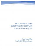 NRES 392 Final Exam Questions and Complete Solutions Graded A&plus;