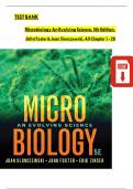 TEST BANK Microbiology An Evolving Science, 5th Edition, John Foster & Joan Slonczewski- All Chapters 1 - 28
