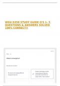 WGU D358 STUDY GUIDE Q'S 1- 5 QUESTIONS & ANSWERS SOLVED 100&percnt; CORRECT&excl;&excl;
