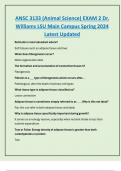 ANSC 3133 &lpar;Animal Science&rpar; EXAM 2 Dr&period;  Williams LSU Main Campus Spring 2024  Latest Updated