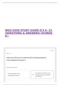 WGU D358 STUDY GUIDE Q'S 6- 15 &lpar;QUESTIONS & ANSWERS&rpar; SCORED A&plus; 