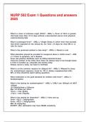 NURP 502 Exam 1 Questions and answers 2025&period;