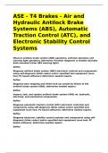 ASE - T4 Brakes - Air and Hydraulic Antilock Brake Systems &lpar;ABS&rpar;&comma; Automatic Traction Control &lpar;ATC&rpar;