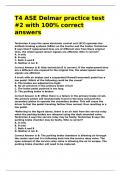 T4 ASE Delmar practice test -2 with 100- correct answers