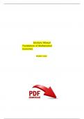 Solutions Manual Foundations of Mathematical Economics By Michael Carter
