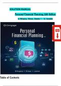 Solution Manual for Personal Financial Planning&comma; 16th Edition 2024 by Randy Billingsley&comma; Lawrence J&period; Gitman&comma; Verified