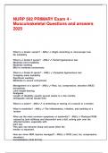 NURP 502 PRIMARY Exam 4 - Musculoskeletal Questions and answers 2025&period;