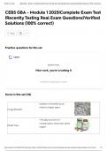CEBS GBA - Module 1 2025&vert;Complete Exam Test &vert;Recently Testing Real Exam Questions&vert;Verified Solutions &lpar;100&percnt; correct&rpar;