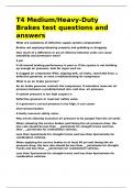 T4 Medium Heavy-Duty Brakes test questions and answers&period;