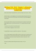 BioChem C785 - WGU - Module 2 - all Questions and answers already graded A&plus;&vert; Updated &  Verified &vert; 2024