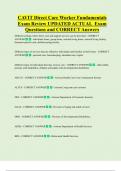 CAVIT Direct Care Worker Fundamentals  Exam Review UPDATED ACTUAL Exam  Questions and CORRECT Answers