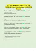 BCCNM Scope of Practice UPDATED ACTUAL Exam Questions and CORRECT  Answers