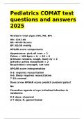 Pediatrics COMAT test questions and answers 2025