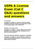 USPA A License Exam &lpar;Cat C Q&A&rpar; questions and answers