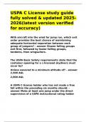 USPA C License study guide fully solved & updated 2025-2026&lpar;latest version verified for accuracy&rpar;&period;