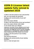 USPA D License latest update fully solved & updated 2025&period;