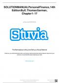 SOLUTION MANUAL Personal Finance&comma; 14th Edition By E&period; Thomas Garman&comma; Chapter 1 - 17