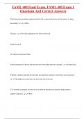 FAML 400 Final Exam&comma; FAML 400 Exam 1 Questions And Correct Answers