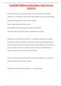 Faml160 Midterm Questions And Correct  Answers