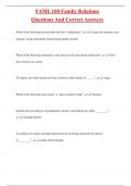 FAML 160 BUUNDLED EXAMS WITH COMPLETE SOLUTIONS