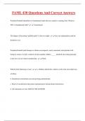 FAML 430 Questions And Correct Answers