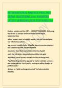 INTERNATIONAL FINANCE PRACTICE EXAM QUESTIONS and ANSWERS LATEST VERSIONS 2025 TOP RATED A&plus;&period;