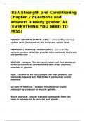ISSA Strength and Conditioning Chapter 2 questions and answers already graded A&plus;