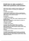 D148 Intro to data analytics 3 WGU test questions and answers&period;