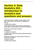 Section 3 Data Analytics 491 - Introduction to Analytics