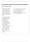ATI Mental Health Proctored Exam Review