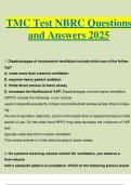 TMC Test NBRC Questions  and Answers 2025