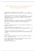 NUR 2050 Exam 1&colon; Review Questions With Complete Solutions