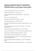 CIBTAC&sol;CIDESCO BEAUTY SERVICES PAPER&sol;Cidesco mock paper study guide