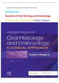 Test Bank for Essentials of Oral Histology and Embryology&colon; A Clinical Approach 6th Edition by Daniel J&period; Chiego Jr&period; ISBN-9780323876643  Graded A&plus; Latest Verified Edition