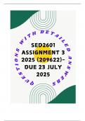 SED2601 Assignment 3 2025 &lpar;209622&rpar;- DUE 23 July 2025