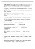 CPS TEST 3 Exam Questions and Correct Answers&period;
