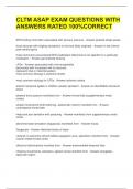 CLTM ASAP EXAM QUESTIONS WITH ANSWERS RATED 100&percnt;CORRECT 
