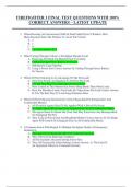 FIREFIGHTER 1 FINAL TEST QUESTIONS WITH 100&percnt;  CORRECT ANSWERS &ndash; LATEST UPDATE