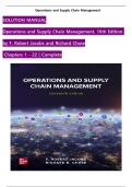 Solution Manual For Operations and Supply Chain Management&comma; 16th Edition by F&period; Robert Jacobs and Richard Chase&comma; Verified Chapters 1 - 22&comma; Complete Newest Version