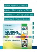 TEST BANK For Medical Assisting Administrative & Clinical Competencies &lpar;MindTap Course List&rpar; 9th Edition by Michelle Blesi&comma; Verified Chapters 1 - 58&comma; Complete Newest Version