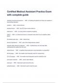 Certified Medical Assistant Practice Exam with complete guide