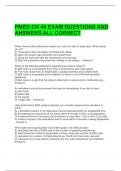 PMED CH 46 EXAM QUESTIONS AND ANSWERS ALL CORRECT 